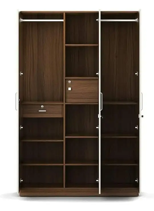 Classy Wardrobe- Three Door With Glass - Image 3