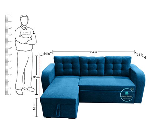 Melody 3 Seater L Shape Sofa Cumbed - Image 7