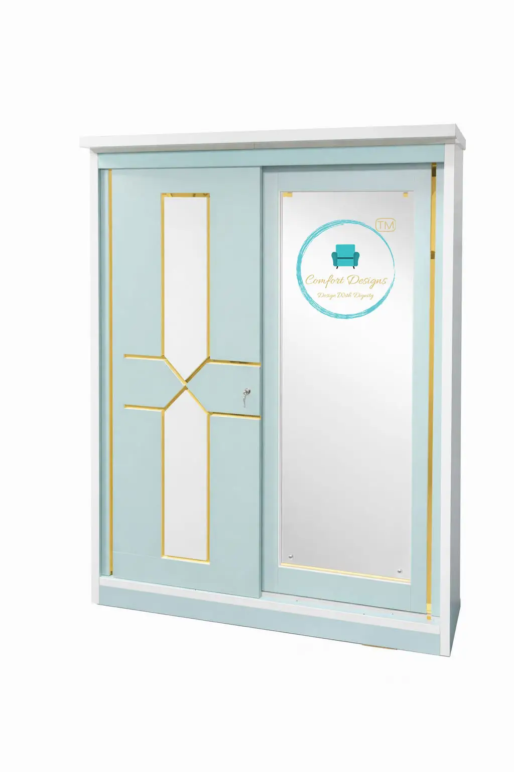 Mazel Wardrobe Sliding Door With Glass