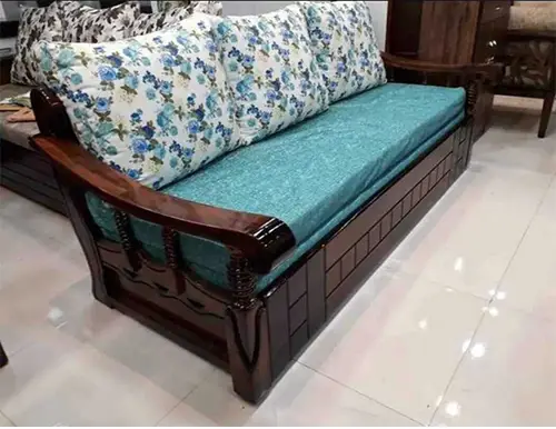 Cherrywood Solid Teakwood Sofa Cumbed With Storage