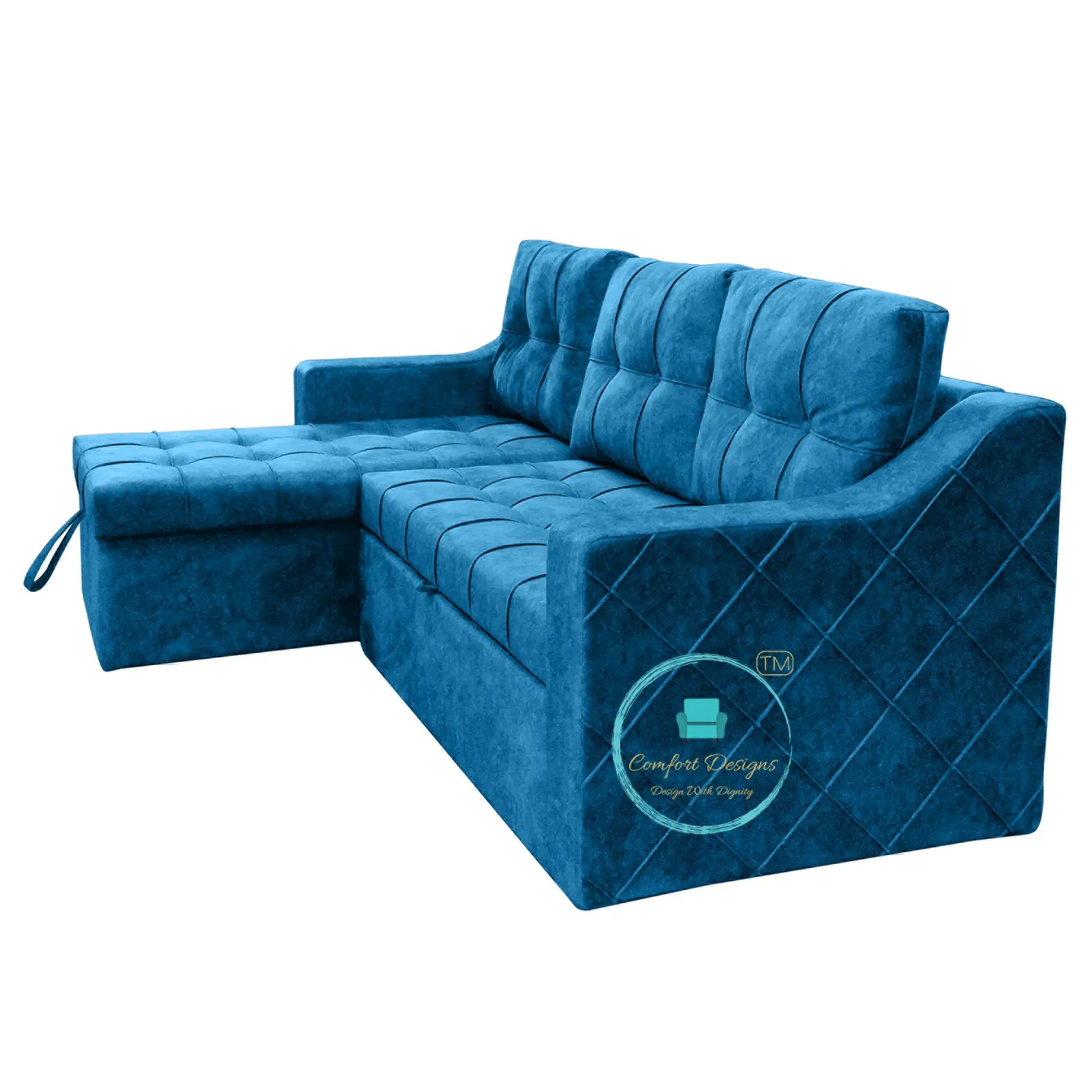 Suzane 3 Seater L Shape Sofa Cumbed - Image 4