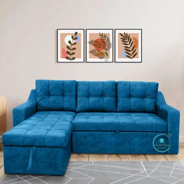 Suzane 3 Seater L Shape Sofa Cumbed