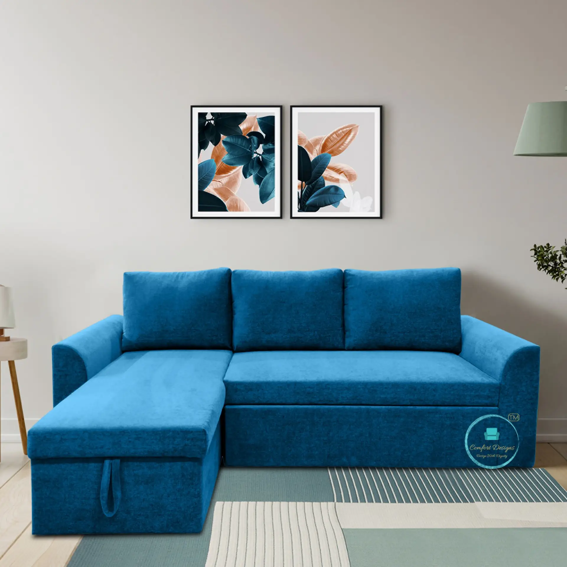 Creta 3 Seater L Shape Sofa Cumbed