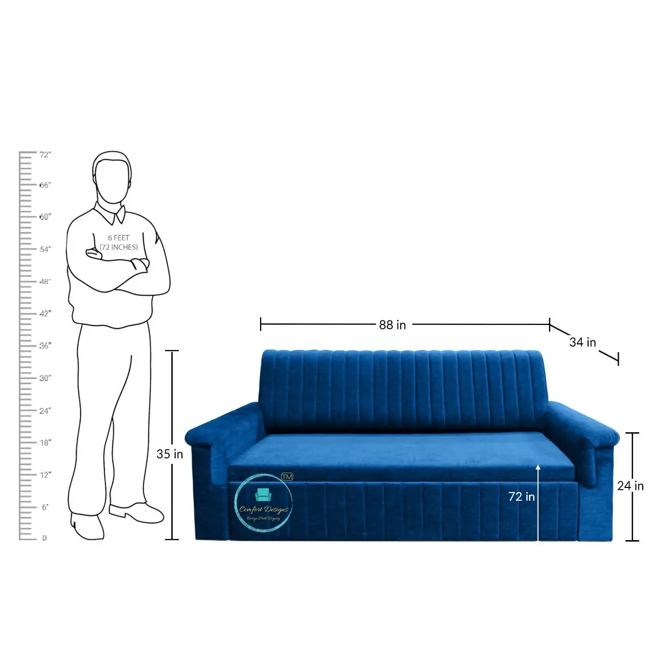 Aura 3 Seater Sofa Cumbed With Storage - Image 4