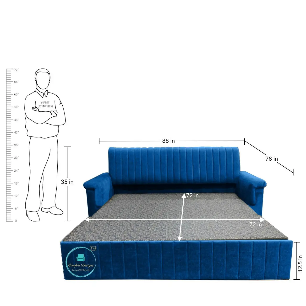 Aura 3 Seater Sofa Cumbed With Storage - Image 5