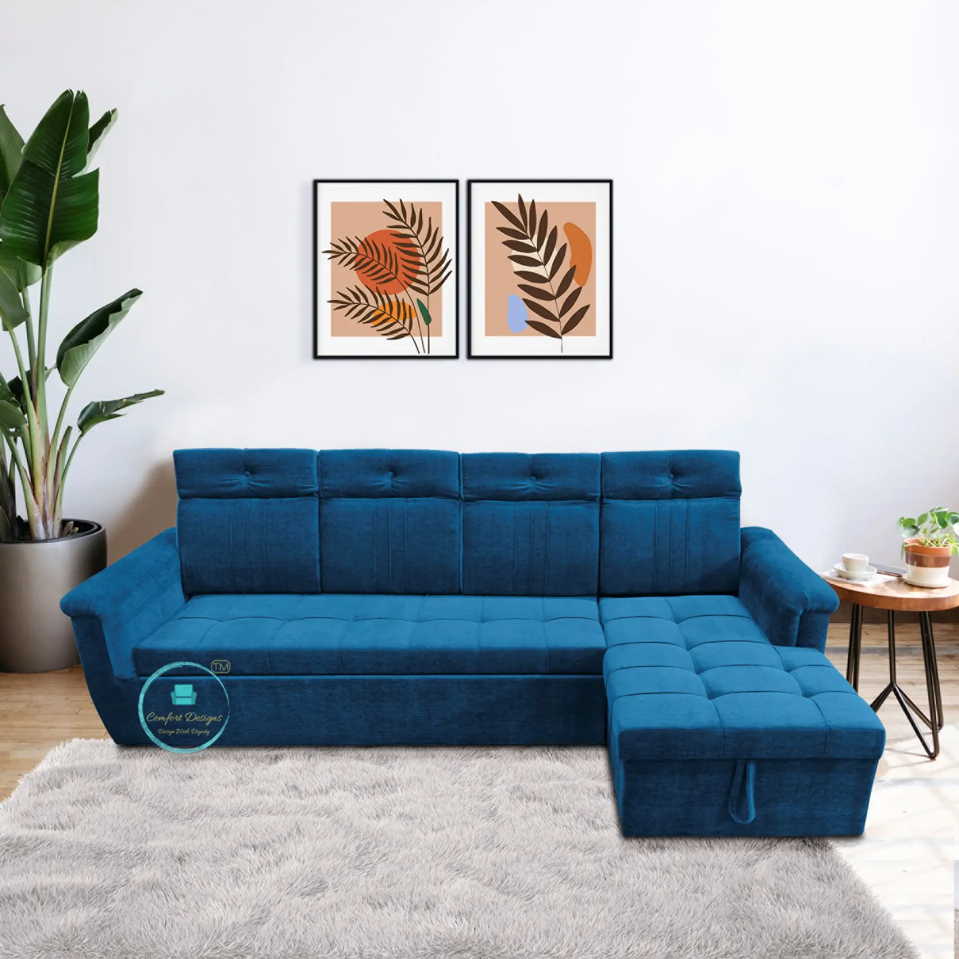 Eagle 4 Seater L Sape Sofa Cumbed