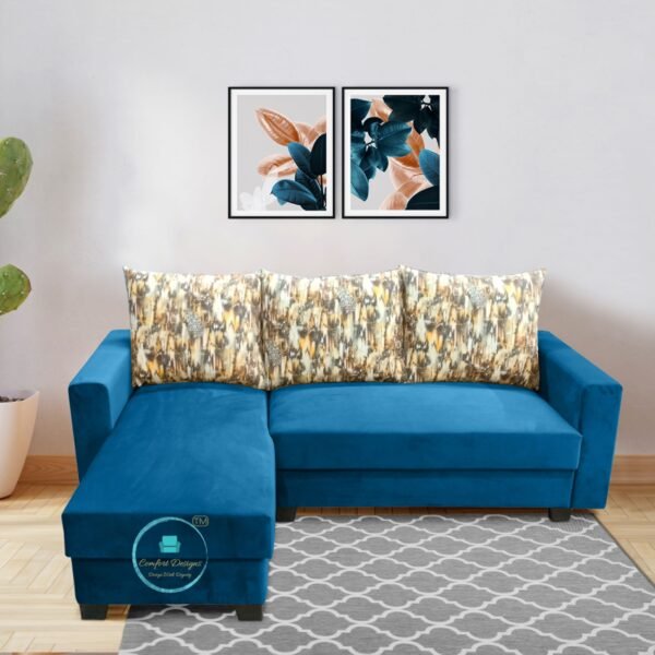 Gold L Shape Sofa
