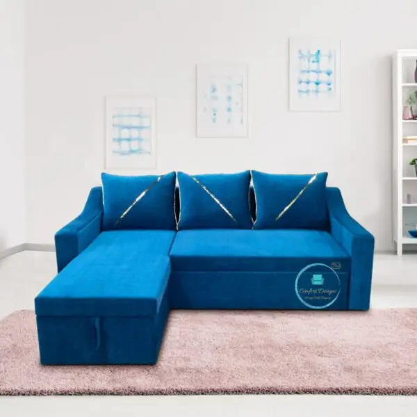 Swedan 3 Seater L Shape Sofa Cumbed