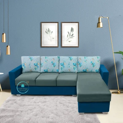 l shape Sofa orchid Blue & grey LHS_LS